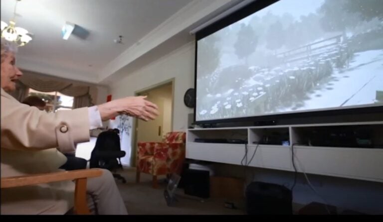 Person with Alzheimer's in a Virtual Forest