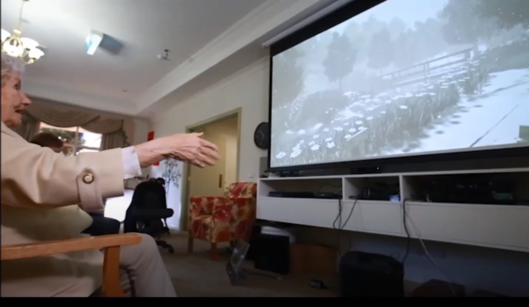 Person with Alzheimer's in a Virtual Forest