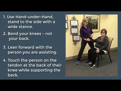 Teepa Snow shows how to use hand-under-hand