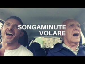Dementia-patient Ted McDermott journeys with son Simon and their dashcam, singing "Volare"