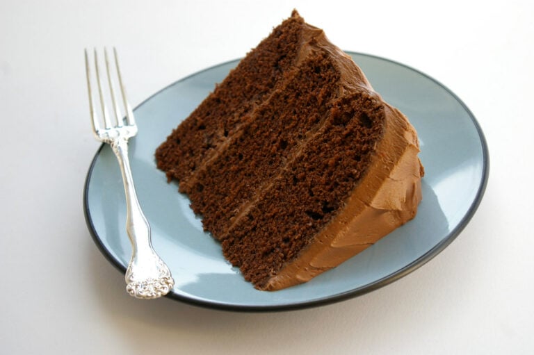 Slice of chocolate cake