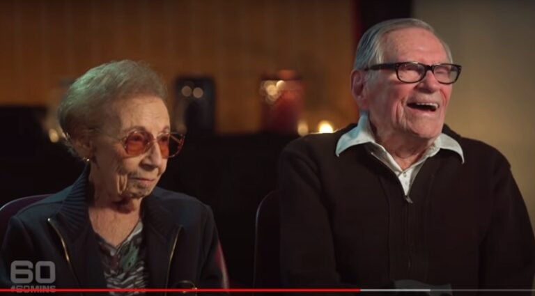 Husband and wife in their 90s