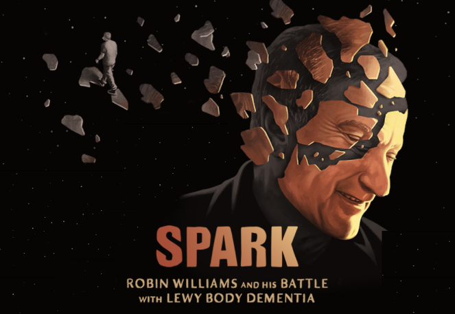 Spark logo for film on Robin Williams and Lewy Body Dementia