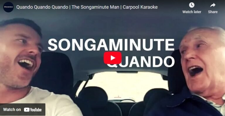 Son singing alongside father with dementia