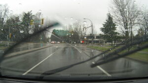 View of traffic from a DashCam