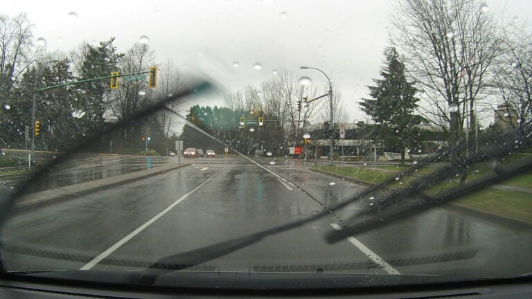 View of traffic from a DashCam