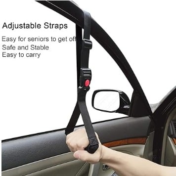 Adjustable door strap for car