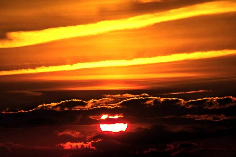 sunset, clouds, sky