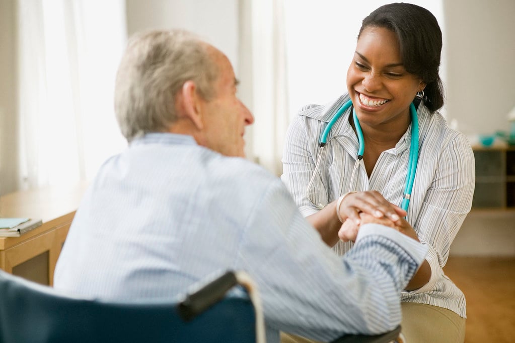 Doctor diagnosing Alzheimer's patient