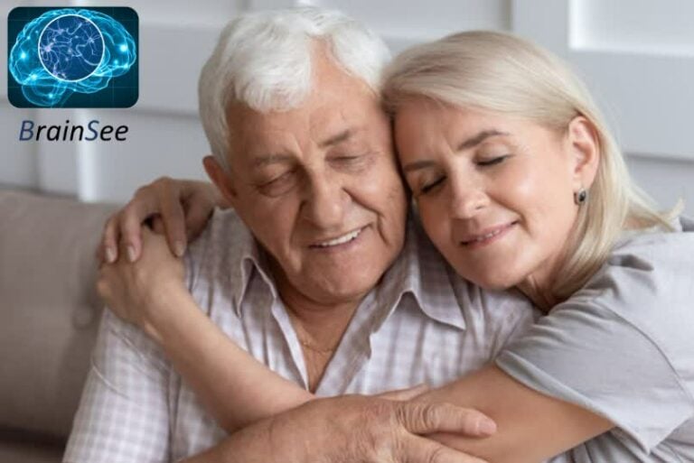BrainSee tests possible Alzheimer's man, hugged by his wife