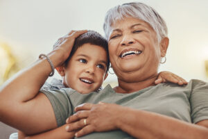 Happy Grandma with Grandson