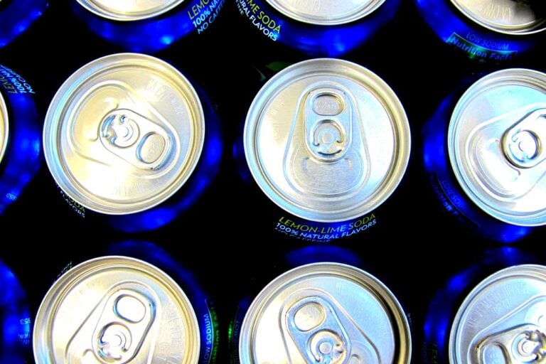 Aluminum cans of Lime Soda