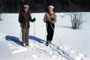 Elders skiing