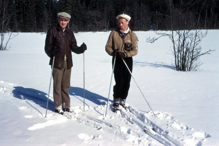 Elders skiing