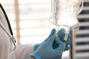 An infusion of antibody therapy for Alzheimer's. (Courtesy of WashU Medicine news release using Getty Images)