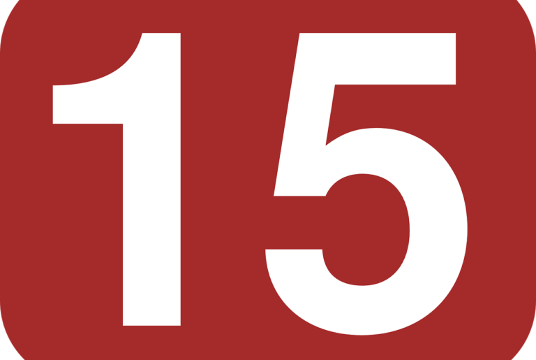 number, 15, fifteen, rounded, rectangle, brown, white, red numbers, fifteen, fifteen, fifteen, fifteen, fifteen
